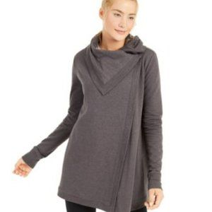 Ideology Women's Top Snap-Front Wrap Long Sleeve